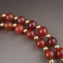 Antique Zigzag Tibetan Agate Pendant With Carnelian Beads Necklace Image 3