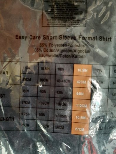 New adult shirt L short sleeves