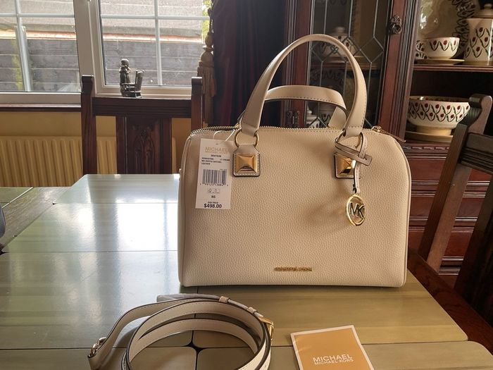 Michael Kors SALE  new with tags on  cream Grayson medium duffle satchel