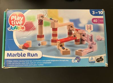 wooden marble run
