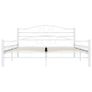 Bed Frame White Metal 180x200 cm Image 6