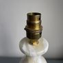 Vintage Antique white onyx marble table lamp Image 8