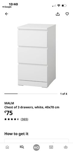 malm ikea 3drawer
