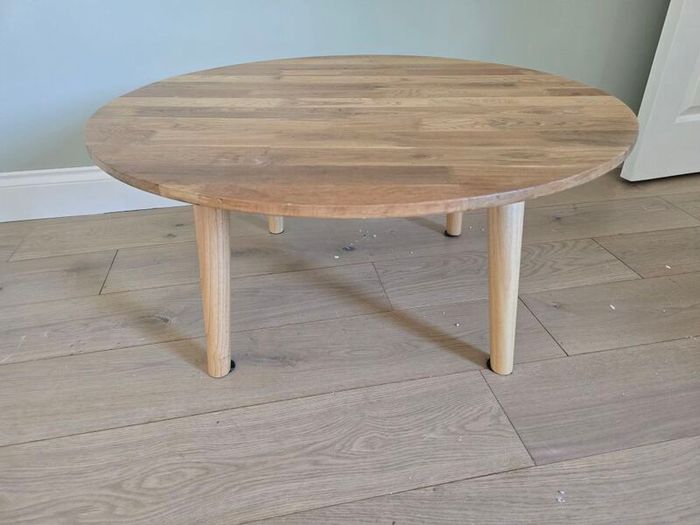Solid Oak Round Coffee Table