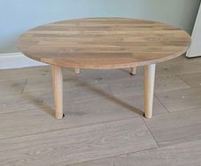 Solid Oak Round Coffee Table