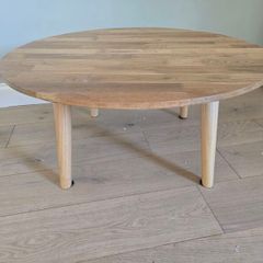Solid Oak Round Coffee Table
