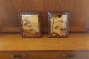 Stunning Pair of High Quality Vintage Mid Century Handmade Marquetry Panels Featuring Land &amp; Seascape Scenes of the Amalfi Coast, By A.Cuomo, Sorrento