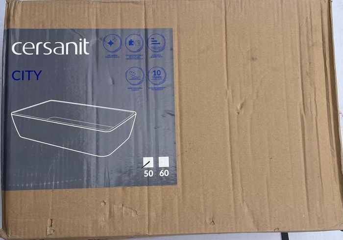 Cersanit City rectangular ceramic basin 50cm
