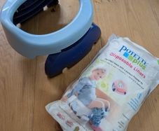 Potette Plus portable potty and disposable liners