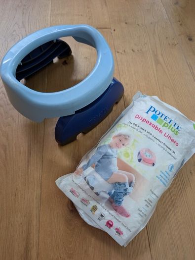 Potette Plus portable potty and disposable liners