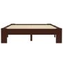 Bed Frame Dark Brown Solid Pine Wood 120x200 cm Image 4