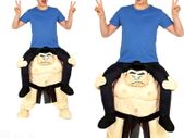 Adults Mens Sumo Wrestler Piggy Back Fancy Dress Costume.