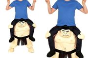 Adults Mens Sumo Wrestler Piggy Back Fancy Dress Costume.