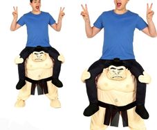 Adults Mens Sumo Wrestler Piggy Back Fancy Dress Costume.