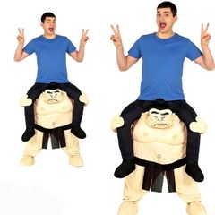 Adults Mens Sumo Wrestler Piggy Back Fancy Dress Costume.