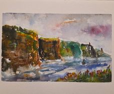wild Atlantic way scenes watercolour