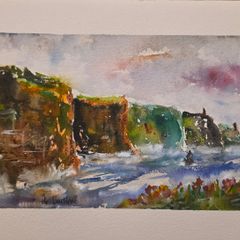 wild Atlantic way scenes watercolour
