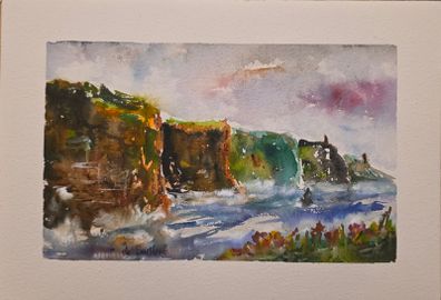 wild Atlantic way scenes watercolour