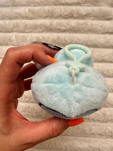 Light Blue Among Us keychain bag clip plush soft  approx. 11 cm. Please see photos