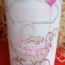 Brand new decorative welcome white - pink gift pillar candle baby shower new baby baby girl Image 2