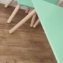 Kids wooden green table and 2 chairs Image 3