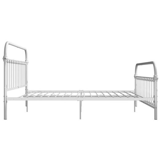 Bed Frame White Metal 180x200 cm