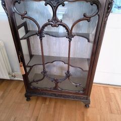 Antique Mahogany  Curio Display Cabinet