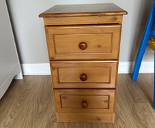 Solid pine bedside locker
