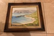 Antrim coast road oil painting on board free postage