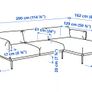 3-Seat Sofa with Chaise Longue, Light Grey (IKEA APPLARYD) Image 6
