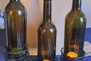 Wine Bottle Candle Holders Set of 3