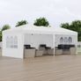 Pop Up Canopy, 5.9 x 2.96 m Instant Canopy Portable Gazebo with 3 Sidewalls & 2 Ventilated Windows, Height Adjustable Pop-Up Outdoor Shelter Tent for Events, Patio, Backyard, Party, Parking Image 2