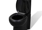 WC Ceramic Toilet Bathroom Corner Toilet Black