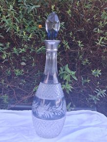 Stunning Mappin &Webb Sterling Silver Cut Glass Decanter(1878)