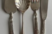 Vintage 3-Piece Silver-Plated Dessert &amp; Cake Serving Set - Ornate Floral Handles