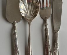 Vintage 3-Piece Silver-Plated Dessert & Cake Serving Set - Ornate Floral Handles