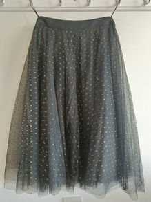 ESPRIT Black Tulle Skirt with Gold Metallic Dots