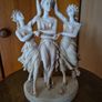 Vintage Alabaster 3 Graces Goddesses from Sandro Botticelli's Painting Primavera Image 9