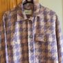 Bnwts Ostradivarius Ladies pastel pink lilac houndstooth Jacket / shirt size M includes post Image 4