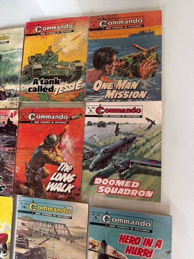 Commando books magazines x 9