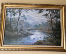 Picture brass framed