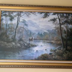 Picture brass framed