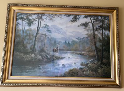 Picture brass framed