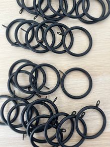Large Black Metal Curtain Rings