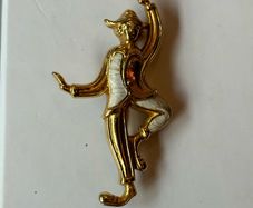 Vintage Clown Brooch