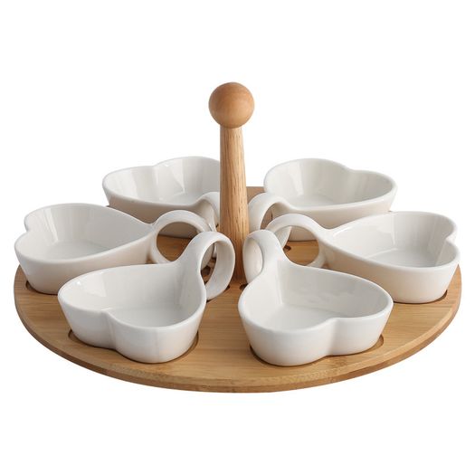 Assorted Snack Dish Porcelain Ceramic Serving Tray Dip Bowl Appetizer Condiment