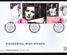 2020 Ireland Pioneering Irish Women (Carmel Snow, Maureen O'Hara, Lilian Bland, Maeve Kyle & Sarah Purser) Commemorative Stamps An Post First Day Cover (FDC)