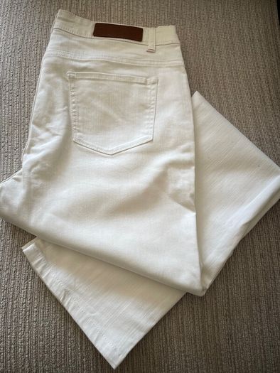 Monoprix    White Denim Jeans     Size 44      UK 16