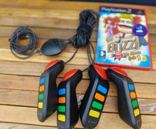 PS2 Buzz 4 way controllers and game