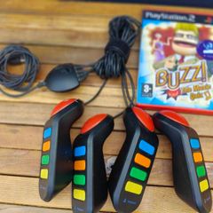PS2 Buzz 4 way controllers and game